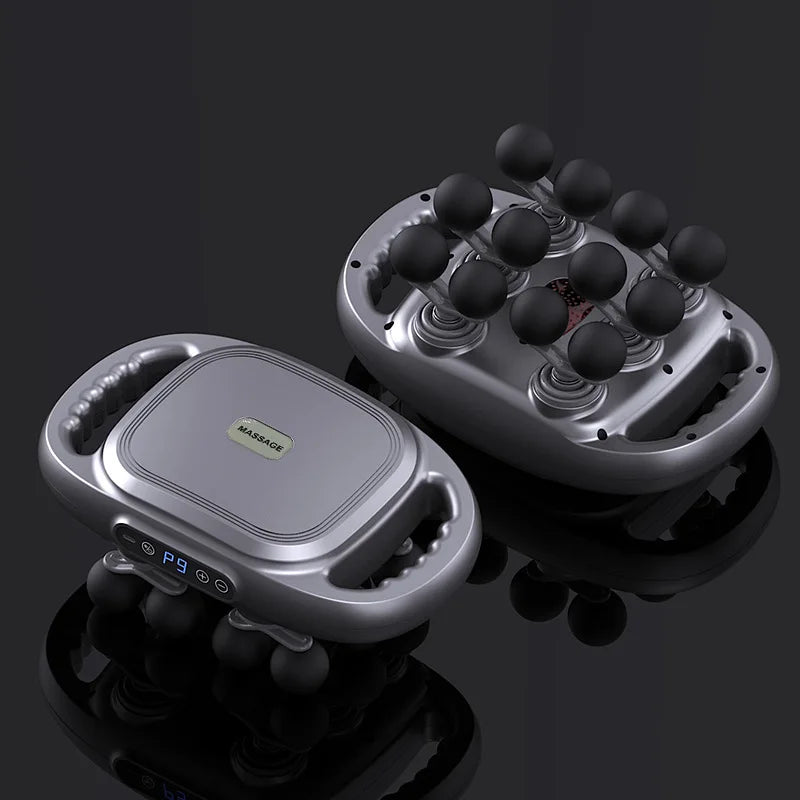 12-Head Deep Tissue Massage Gun | Silent Handheld Percussive Massager | StriveRiseFit