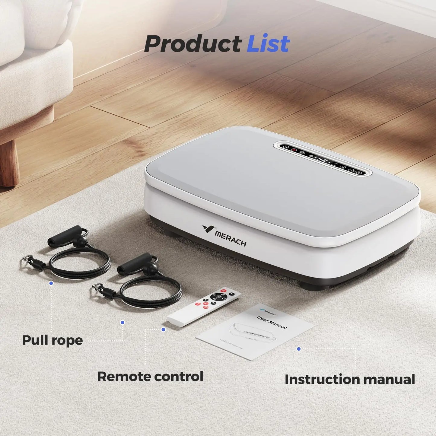 MERACH Vibration Plate Exercise Machine | Bluetooth, 7-Color LED, 99 Speeds, 330LB, with Light & No Light Options