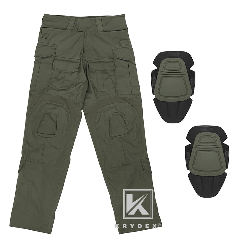 KRYDEX Tactical Combat Pants - Ranger Green Military Trousers with Knee Pads | StriveRiseFit