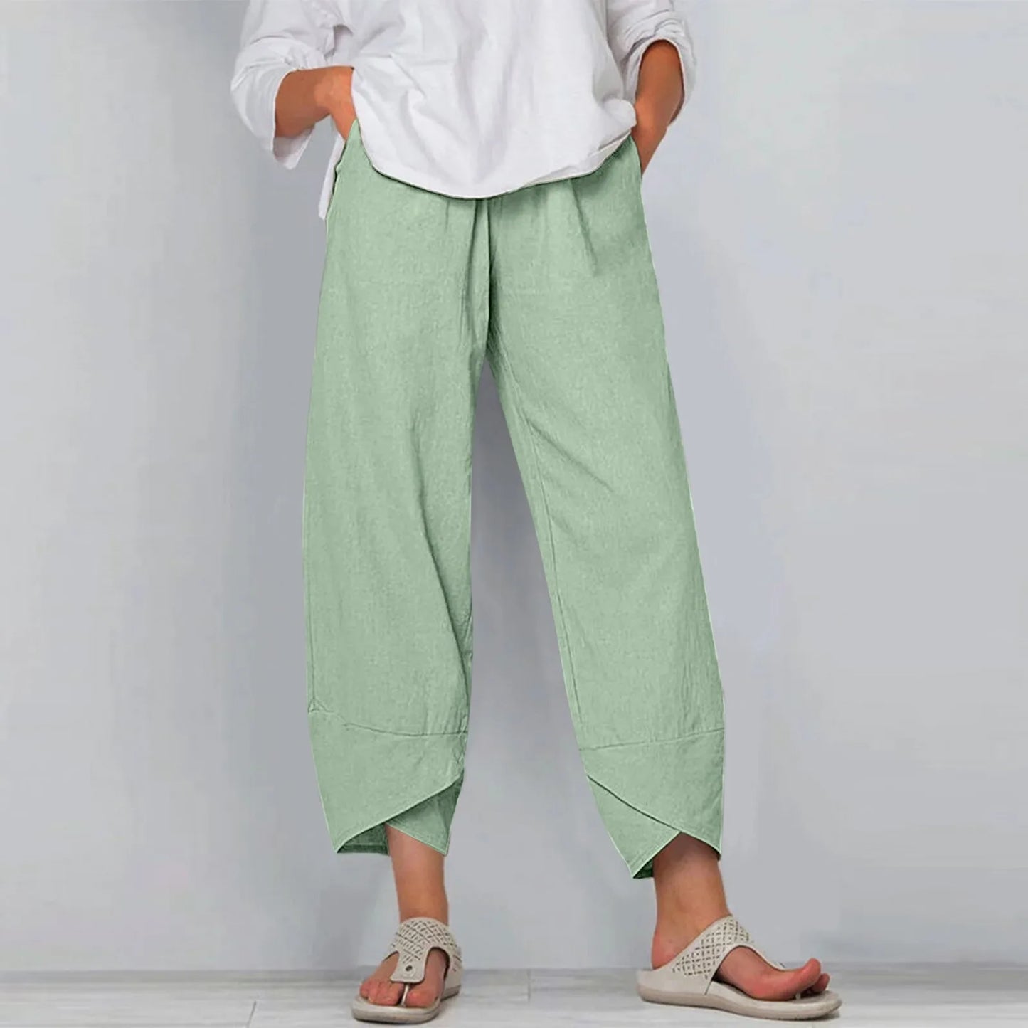 Streetwear Women Clothes Women Pants ~ Joggers Cotton / Linen Casual Autumn Elegant