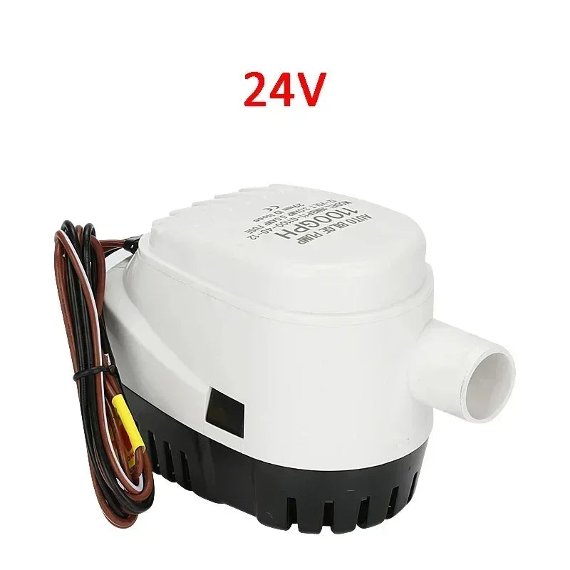 Automatic Submersible Bilge Pump with Auto Float Switch — 750 & 1100 GPH | 12V, 24V, 110V, 220V