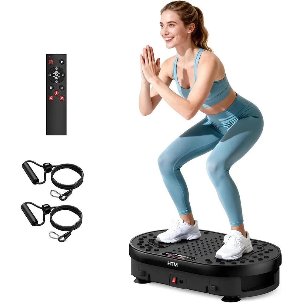 Vibration Plate Exercise Machine | 120 Speed Levels, 9 Preset Programs, 300LB, Remote & Touch Control