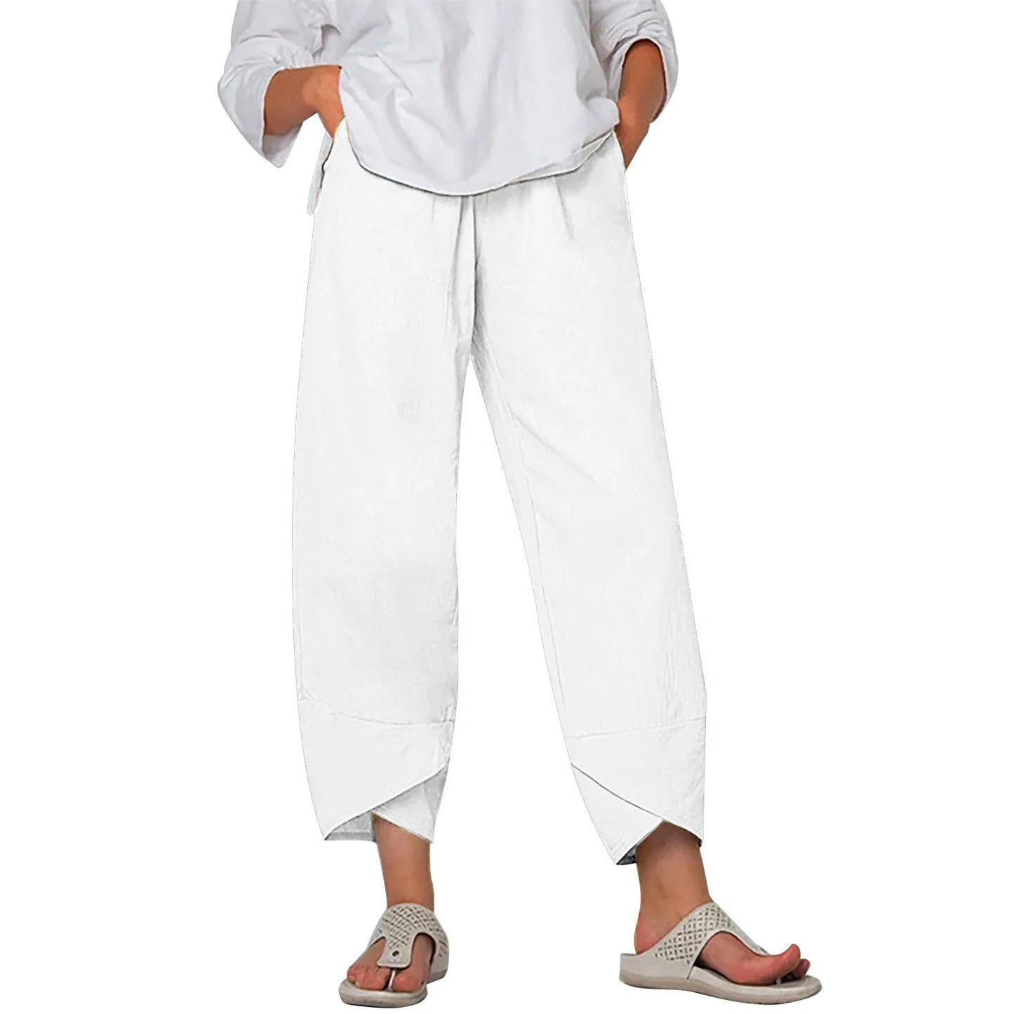 Streetwear Women Clothes Women Pants ~ Joggers Cotton / Linen Casual Autumn Elegant