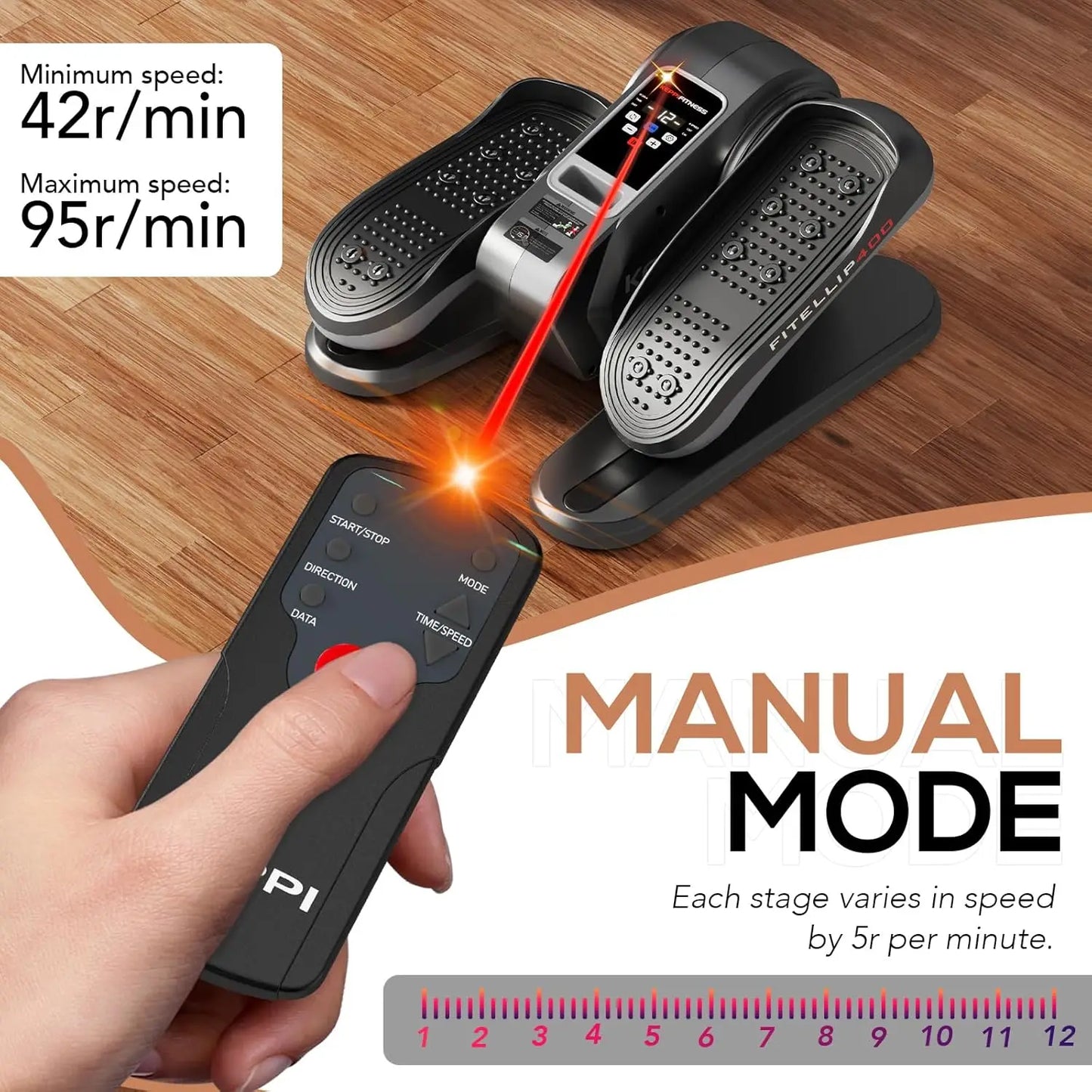 Under Desk Elliptical Machine, Ellipse Leg Exerciser for Home Equipment, Mini Elliptical Machine for Seniors, Electric Seated Pe