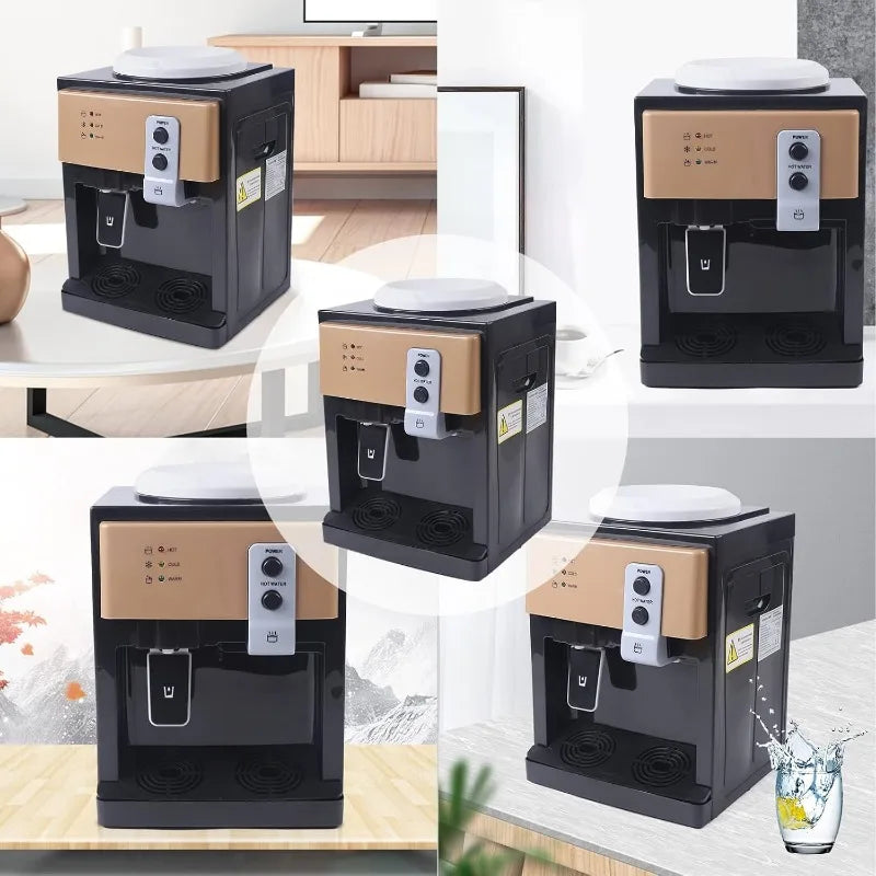 5 Gallon Water Dispenser,Bottom Loading Hot Cold Water Cooler,3 Temperature Settings,Empty Bottle Indicator w/ Child Safety Lock