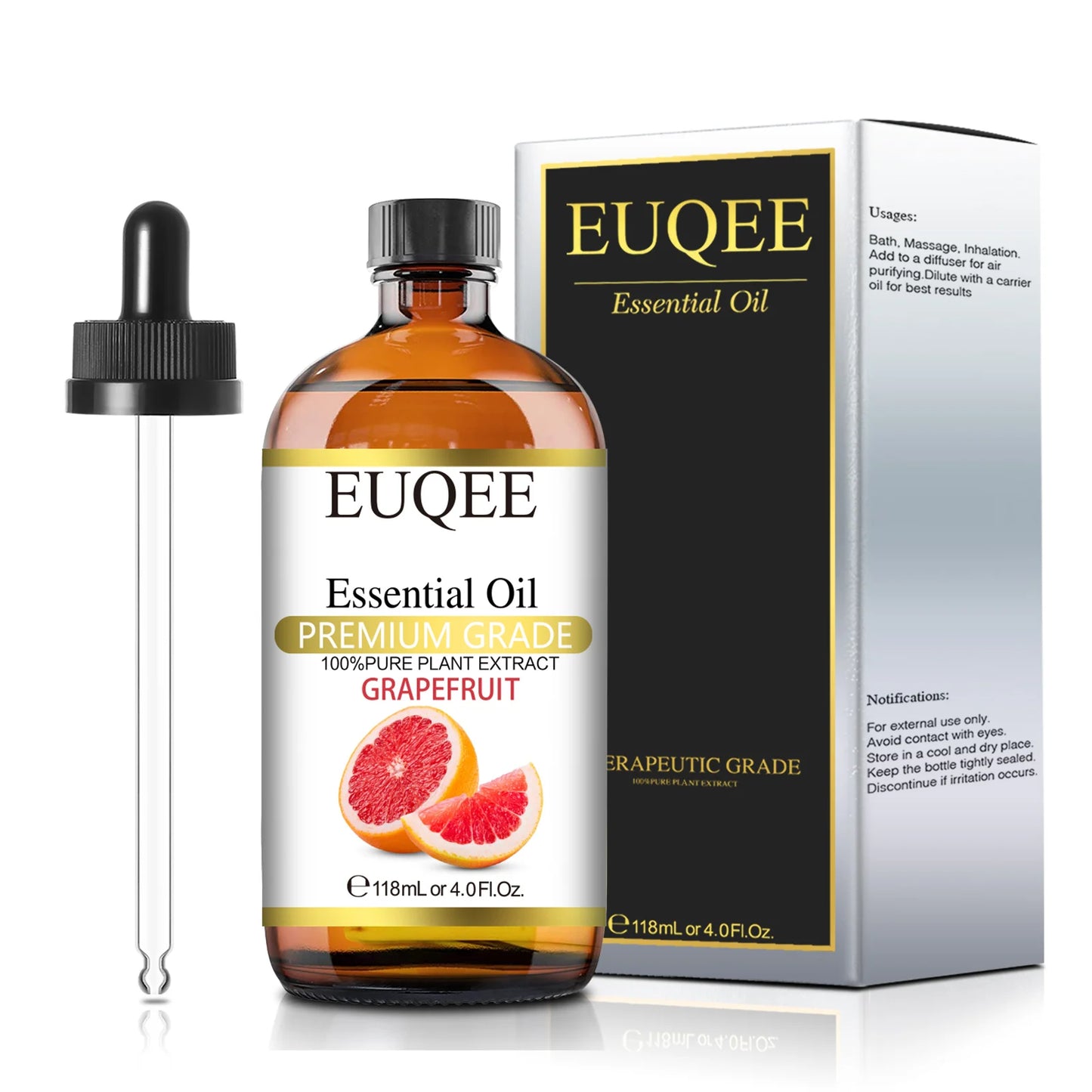 EUQEE 118ML Large Bottle of Essential Oil For Aroma Therapy Humidifier, DIY Soap, Massage