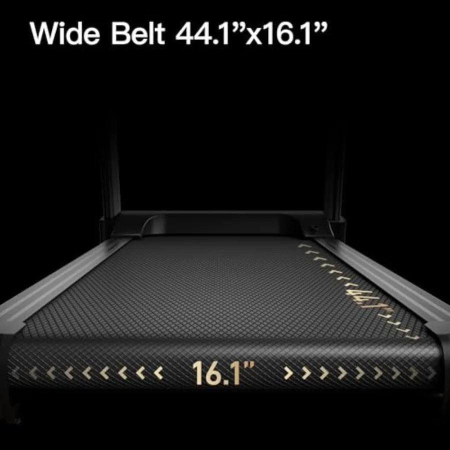 Fitness Home Folding Incline Treadmill with Pulse Sensors, 3.0 HP Quiet Brushless, 300 lbs Capacity (Black with 10% Incline)