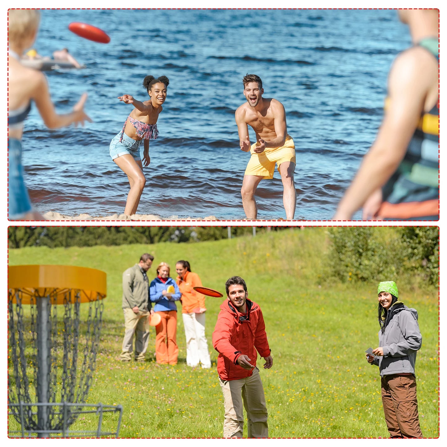 10-Pack 9" Flying Disc Set, 5 Colors for Beach, Lawn & Outdoor Games | StriveRiseFit