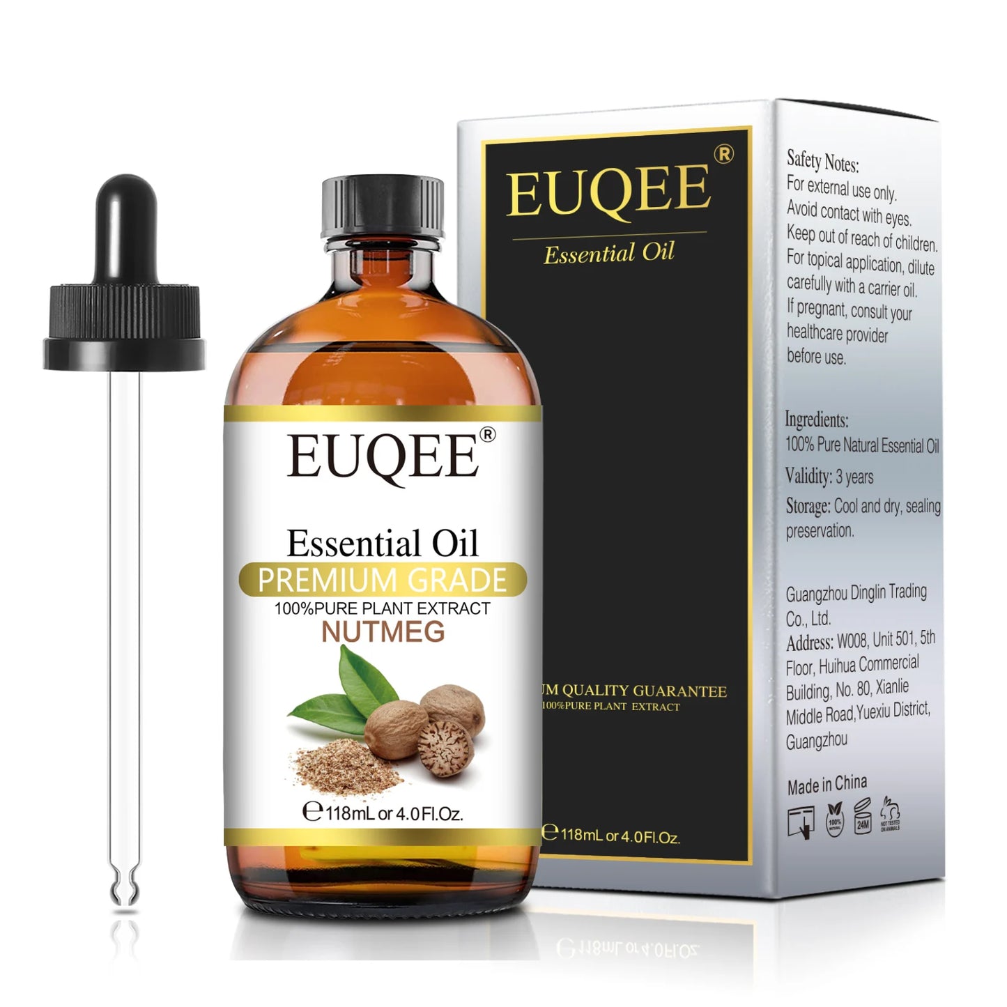 EUQEE 118ML Large Bottle of Essential Oil For Aroma Therapy Humidifier, DIY Soap, Massage