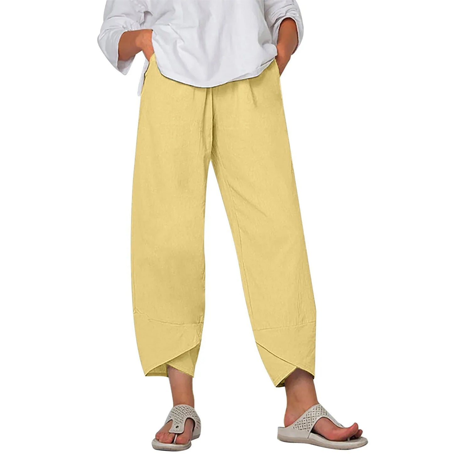 Streetwear Women Clothes Women Pants ~ Joggers Cotton / Linen Casual Autumn Elegant
