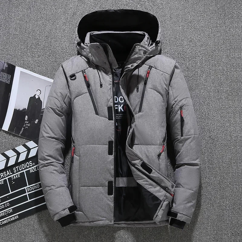 New Thermal Winter Skiing Down Jacket Ski Suit Men Snowboard Bibs Pants Warm Set Male Snowmobile Clothing For Wear Overalls