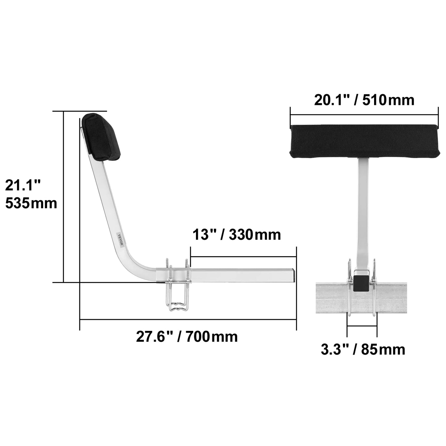 Boat Trailer Guide Poles 2-Pack | Adjustable Galvanized Steel with Rubber Rollers | StriveRiseFit