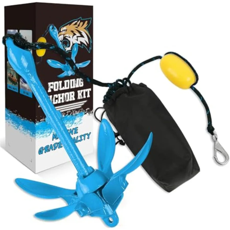 Kayak Anchor Kit with 40ft Rope & Storage Bag for Kayaks Canoes SUP Boards Jet Skis | StriveRiseFit