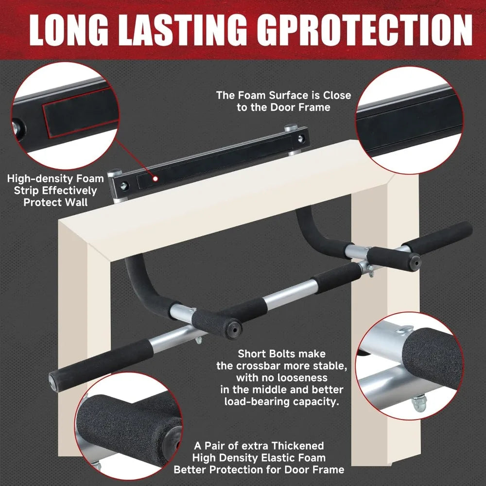 Pull-Up Bar For Door Frame, Upper Body Fitness Workout For Home Gyms ~ Adjustable and Portable