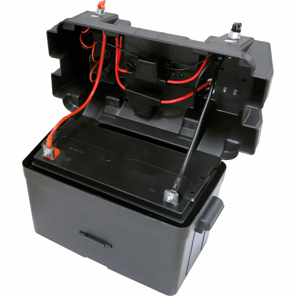 12V-24V Marine Battery Box — USB Charger, Voltmeter & Circuit Breaker | StriveRiseFit