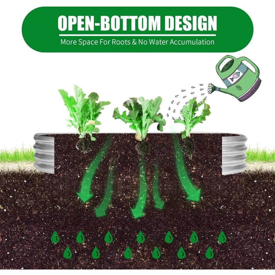 2-Pack Metal Raised Garden Bed — 6 ft × 2 ft Elevated Planter | StriveRiseFit