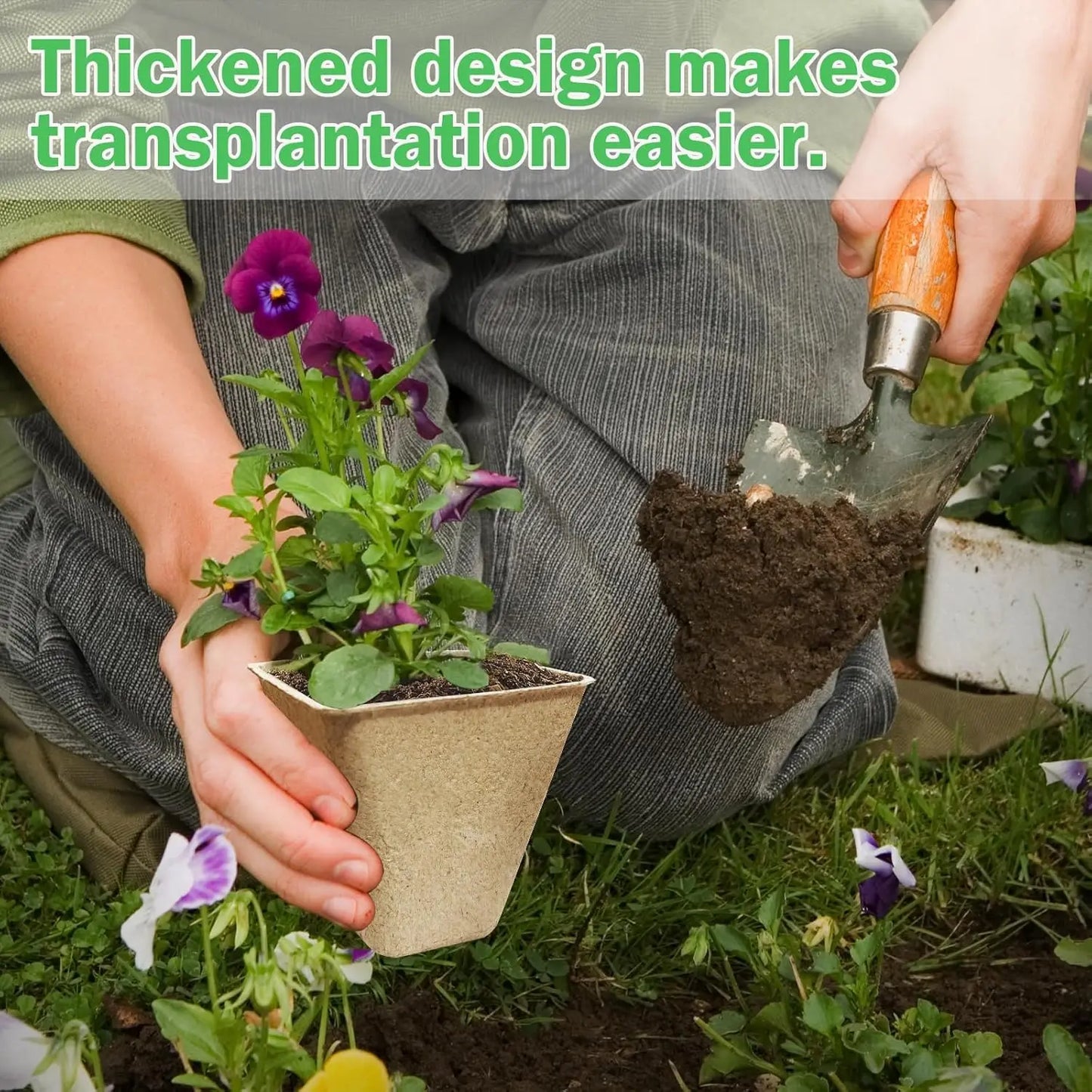 Biodegradable Peat Pots Seed Starting Kit | 70 Pots + 100 Labels | 3.15" | StriveRiseFit
