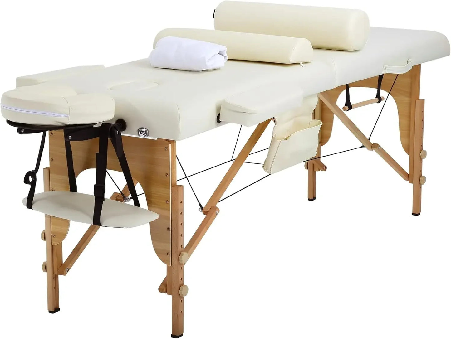 Portable Massage Table - 2 Fold Spa Bed Height Adjustable Lash Bed