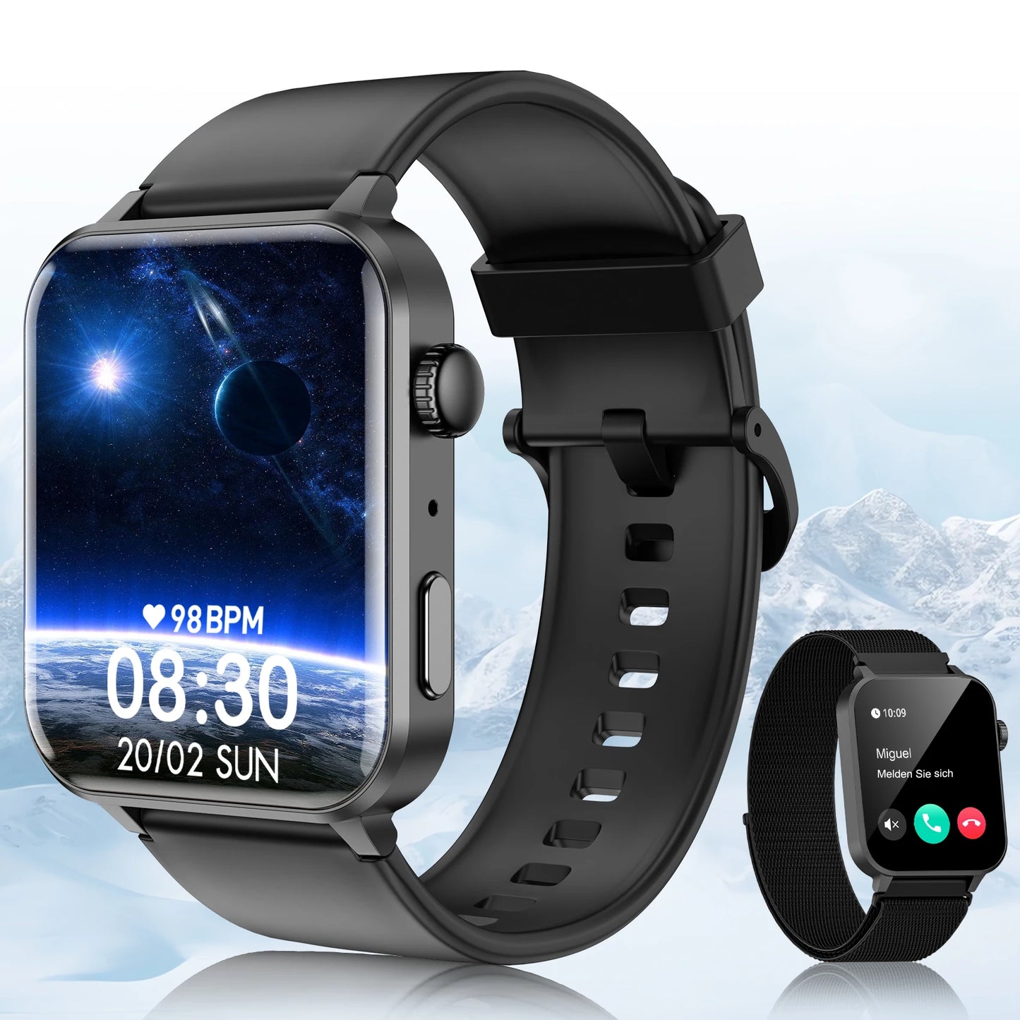 Baolubao TFT Display Smart Watch Make/Receive Phone Calls Smartwatch For Men Women Blood Oxygen 100+ Sports Modes Christmas Gift