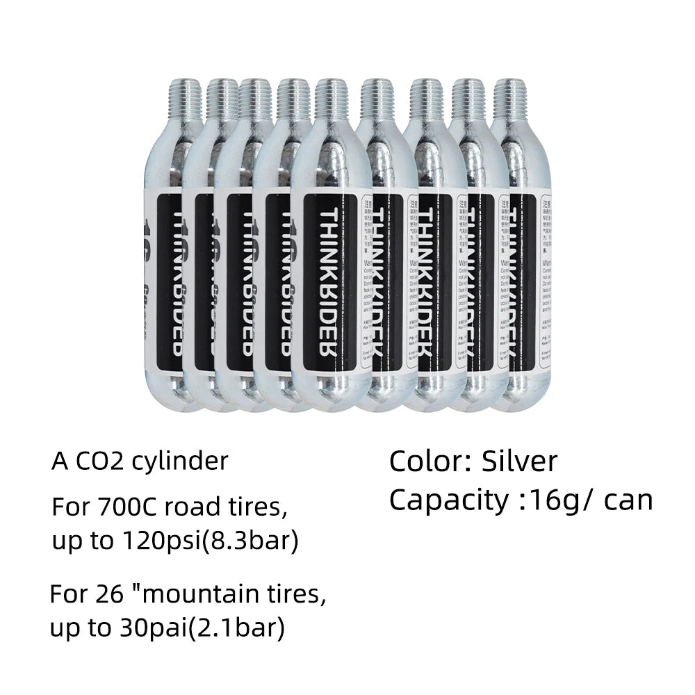 16g Threaded CO2 Cartridges for Bike Tires | CO2 Inflator Compatible | Strive Rise Fit
