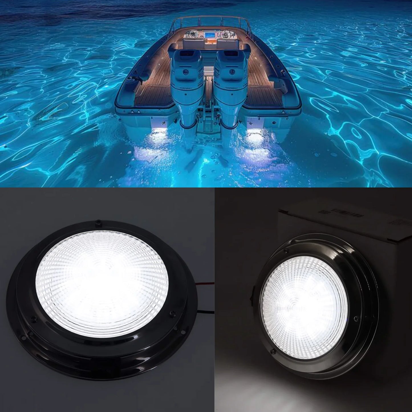 12V LED Dome Light 5.5" Stainless Steel | Boat, Marine & RV Cabin | StriveRiseFit