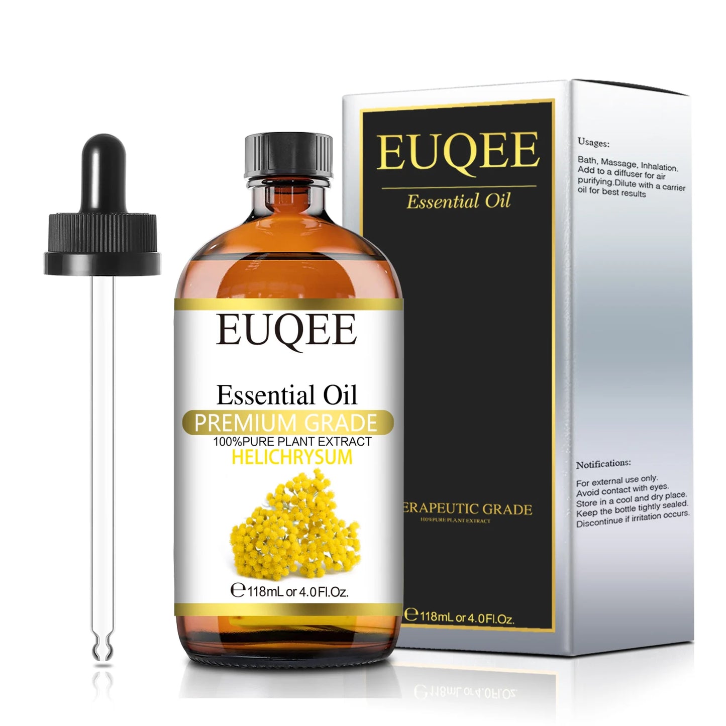 EUQEE 118ML Large Bottle of Essential Oil For Aroma Therapy Humidifier, DIY Soap, Massage