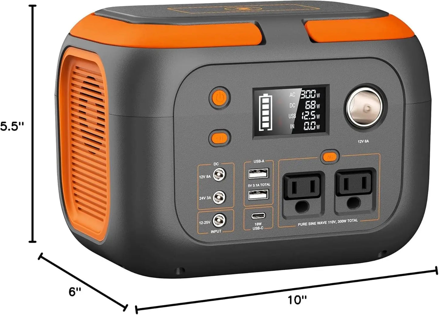 600W/300W/200W/120W Portable Power Station,110V AC Outlets Solar Generator Storage Energy Power Bank For Biking Camping Hiking Travel RV Home