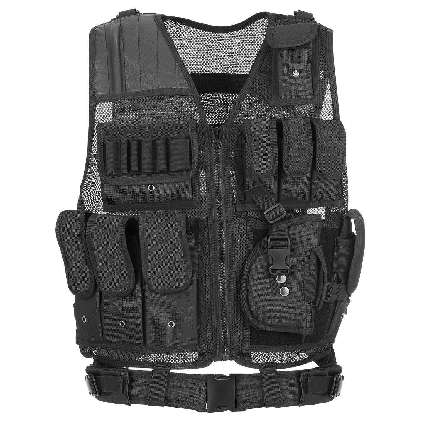 TOMSHOO Military Tactical Vest - Multi-Pocket Combat Vest for Hunting & Outdoor
