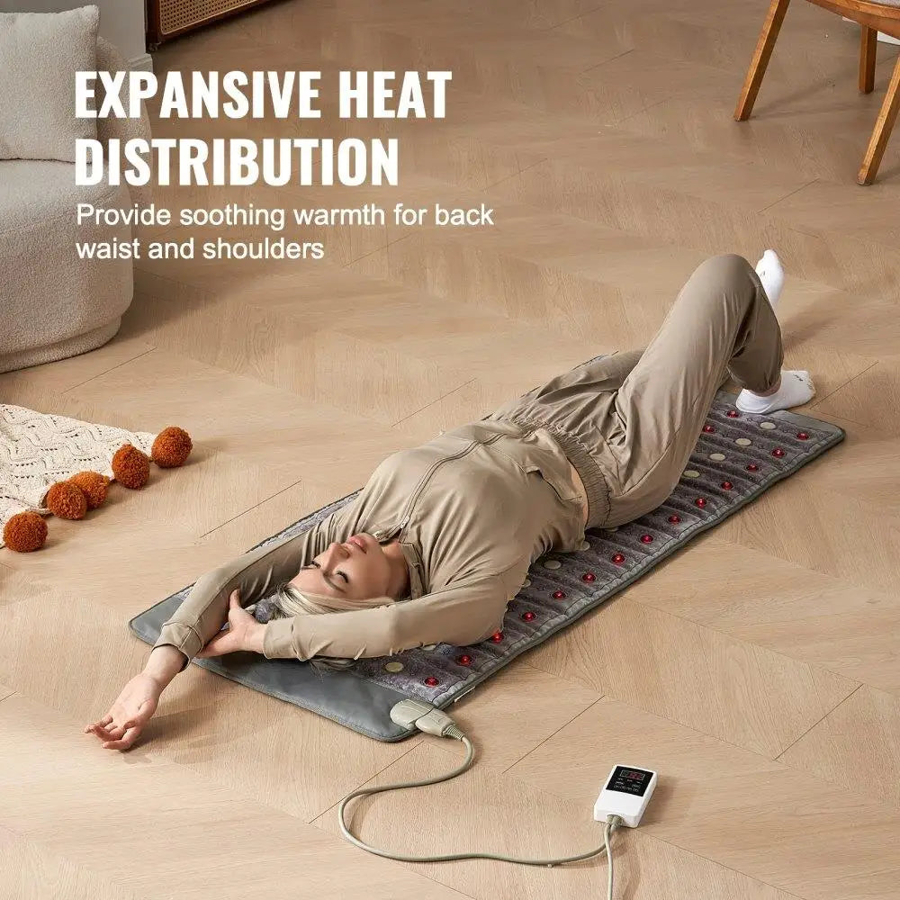 Far Infrared Heating Pad with Jade and Tourmaline Stones 60x24 inches