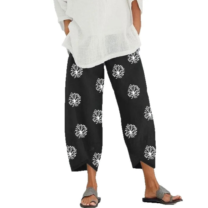 Streetwear Women Clothes Women Pants ~ Joggers Cotton / Linen Casual Autumn Elegant