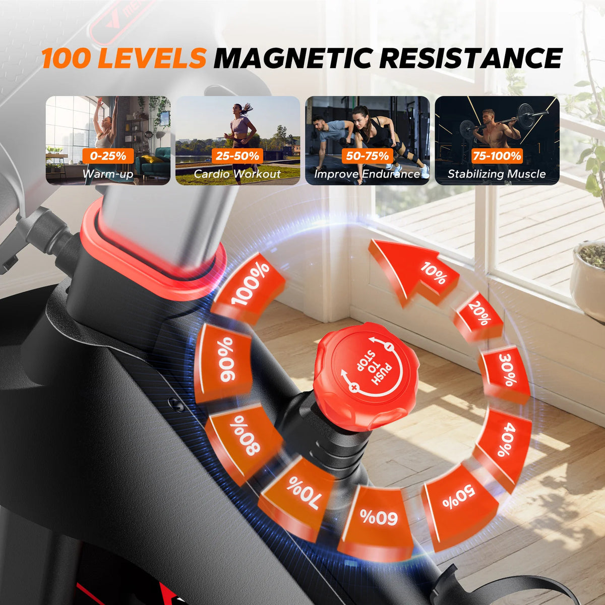 MERACH S38 Indoor Cycling Bike Magnetic Resistance Bluetooth App 300 lb | StriveRiseFit