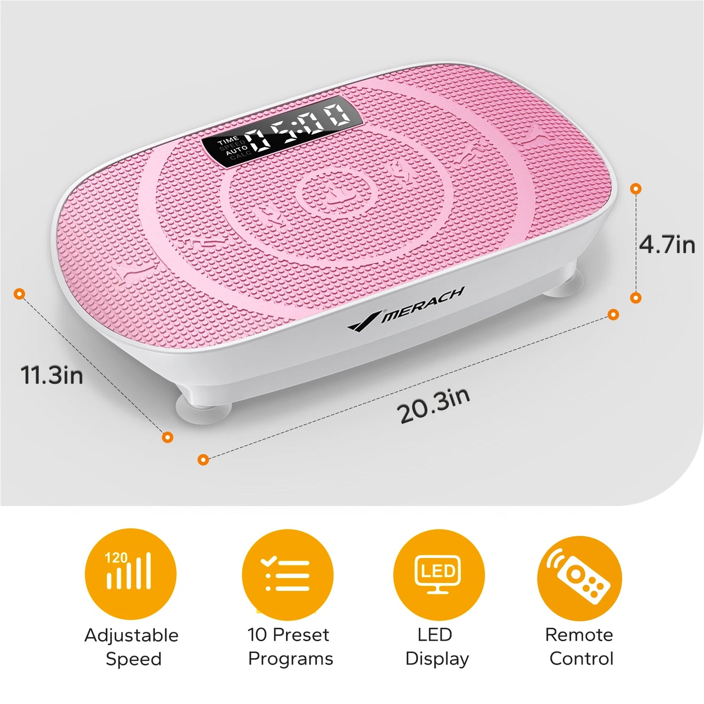 MERACH Vibration Plate Exercise Machine | 10-Speed, Bluetooth, Lymphatic Drainage, 330 LBS