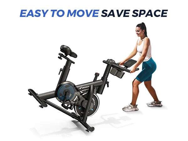 MERACH Exercise Bike, Brake Pad Stationary Bike, Low Noise, Indoor Cycling Bike, 270lbs Weight Capacity, Tablet Mount Fitness Courses