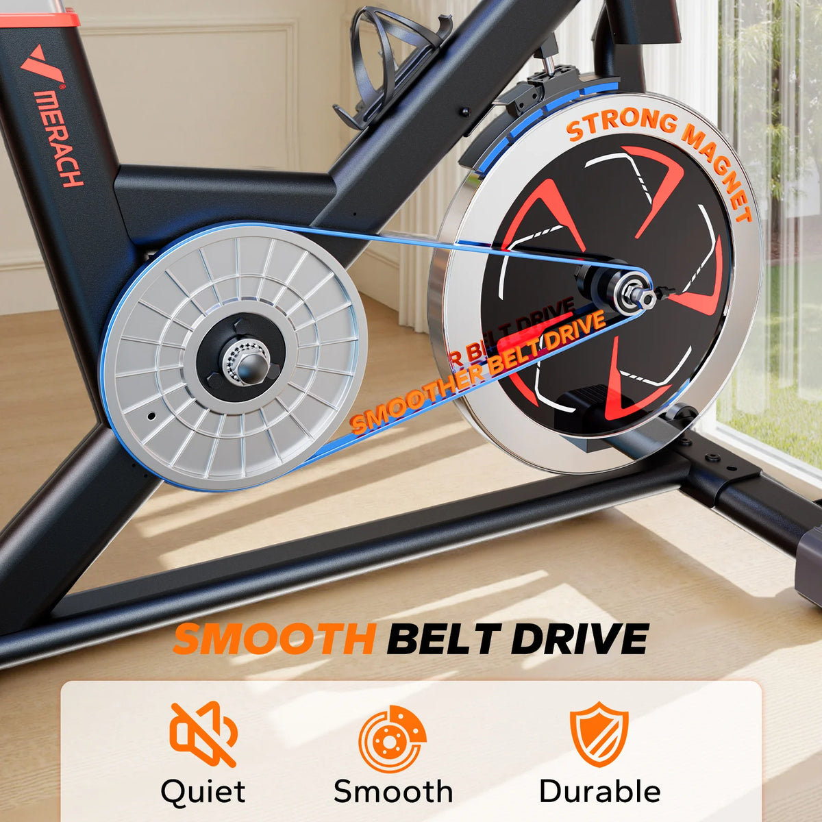 MERACH S38 Indoor Cycling Bike Magnetic Resistance Bluetooth App 300 lb | StriveRiseFit