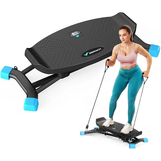 MERACH Lateral Ski Stepper 300 lb LCD Monitor No Assembly Quiet <25dB Home Gym | StriveRiseFit