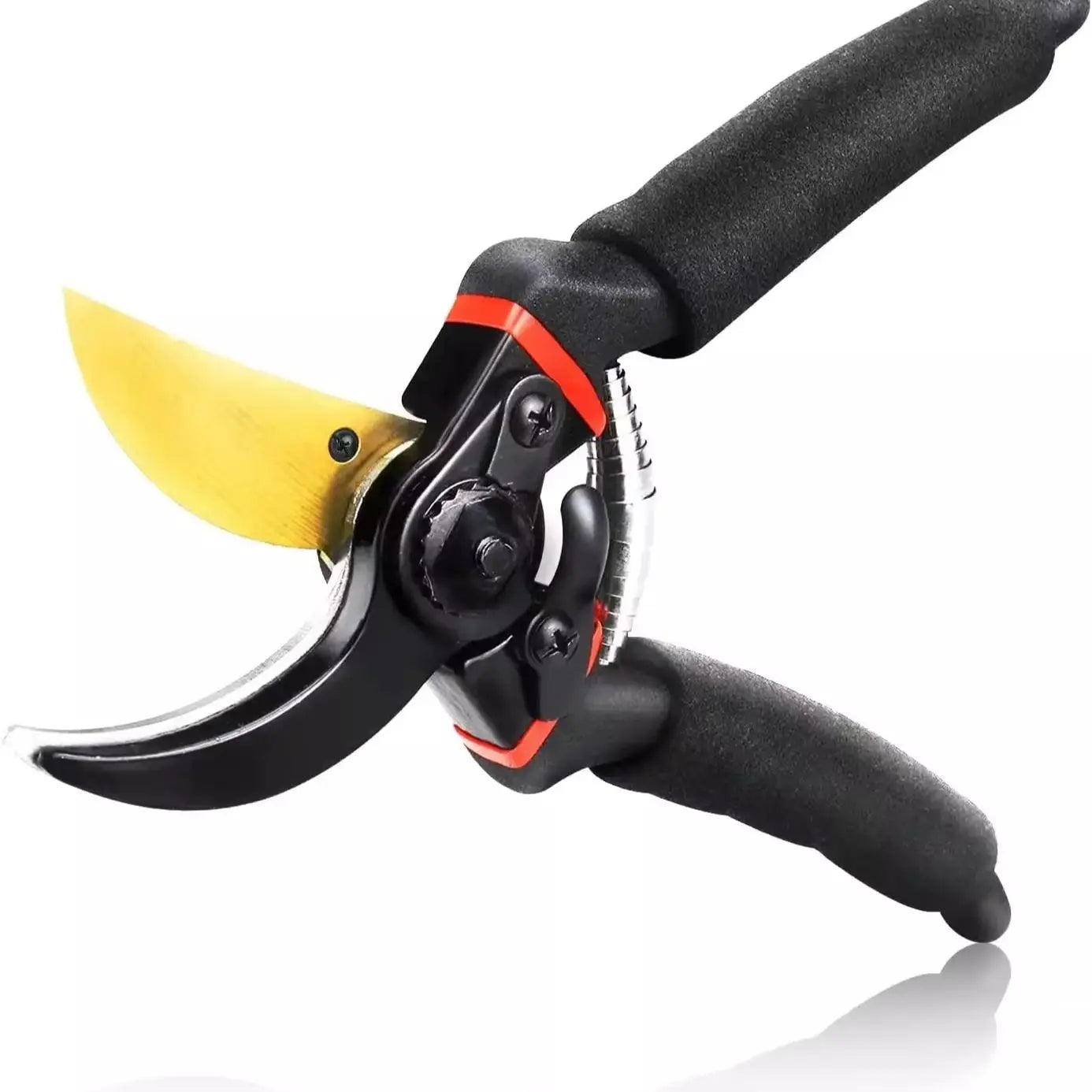 Titanium-Coated Bypass Pruning Shears | SK5 Steel | Arthritis-Friendly | Safety Lock | Ultra-Sharp