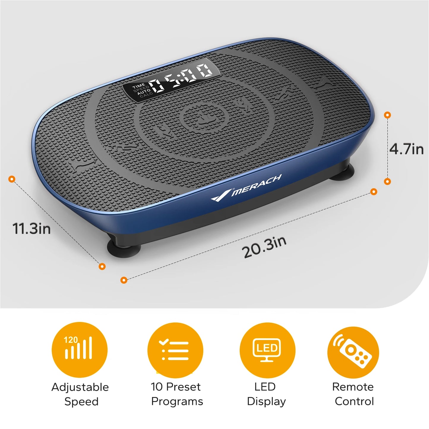 MERACH Vibration Plate Exercise Machine | 10-Speed, Bluetooth, Lymphatic Drainage, 330 LBS