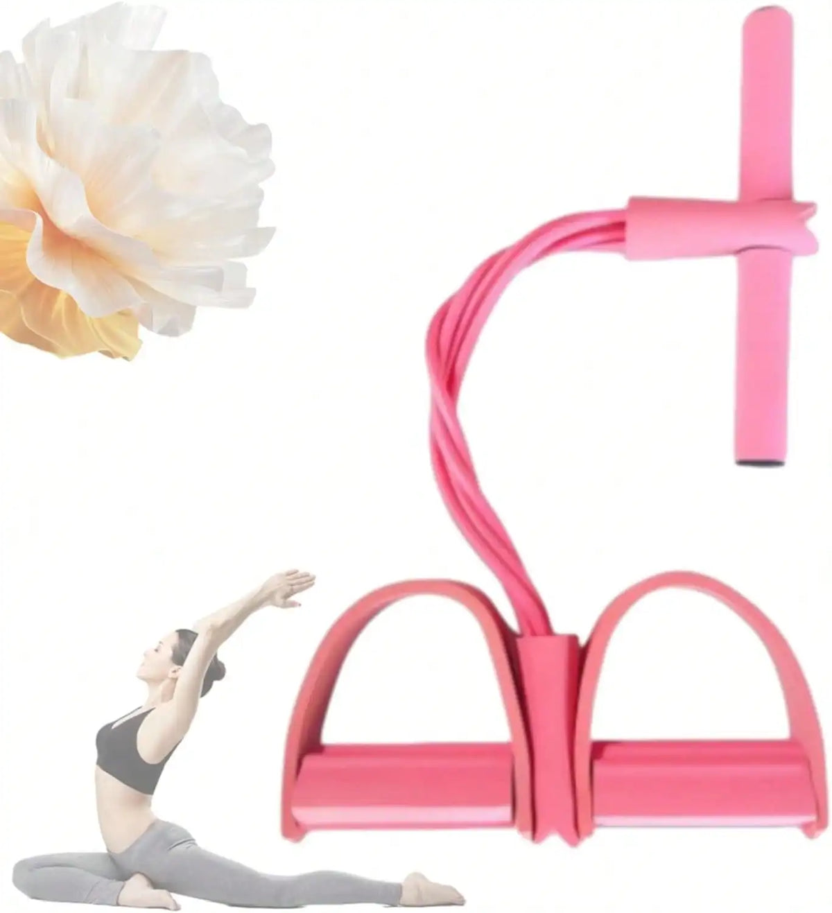 6-Tube Pedal Resistance Bands with Handles Full Body Yoga Stretching Trainer | StriveRiseFit