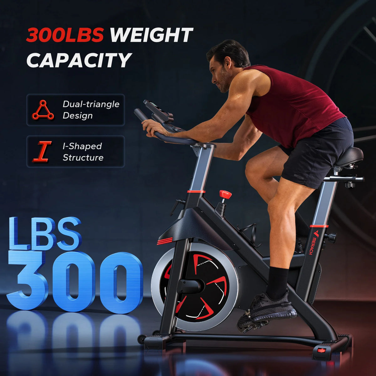 MERACH S38 Indoor Cycling Bike Magnetic Resistance Bluetooth App 300 lb | StriveRiseFit