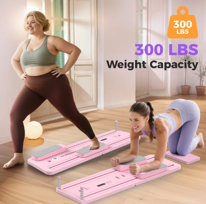 FED 5-in-1 Folding Pilates Board & Reformer Set, 300 lb Capacity for Home Workouts | StriveRiseFit