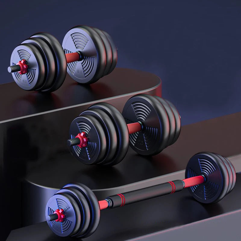 Adjustable Dumbbell to Barbell Set 5–44 lbs, Anti-Slip Grip for Home Gym | StriveRiseFit