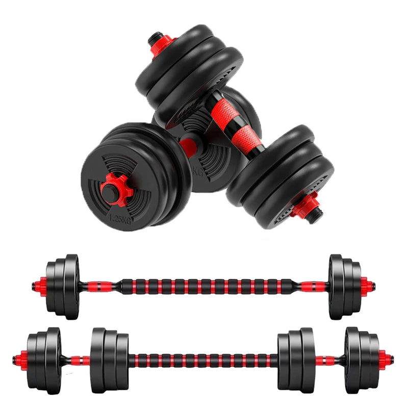 Adjustable Dumbbell to Barbell Set 5–44 lbs, Anti-Slip Grip for Home Gym | StriveRiseFit