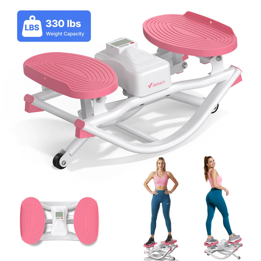 MERACH Lateral Rocking Stepper 3D Ab Twist Board 330 lb LCD No Assembly Quiet | StriveRiseFit