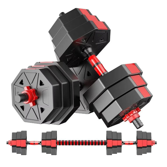 3-in-1 Adjustable Dumbbell to Barbell Set, 44 lbs Anti-Slip Home Gym | StriveRiseFit