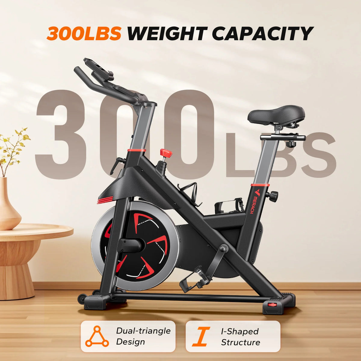 MERACH S38 Indoor Cycling Bike Magnetic Resistance Bluetooth App 300 lb | StriveRiseFit