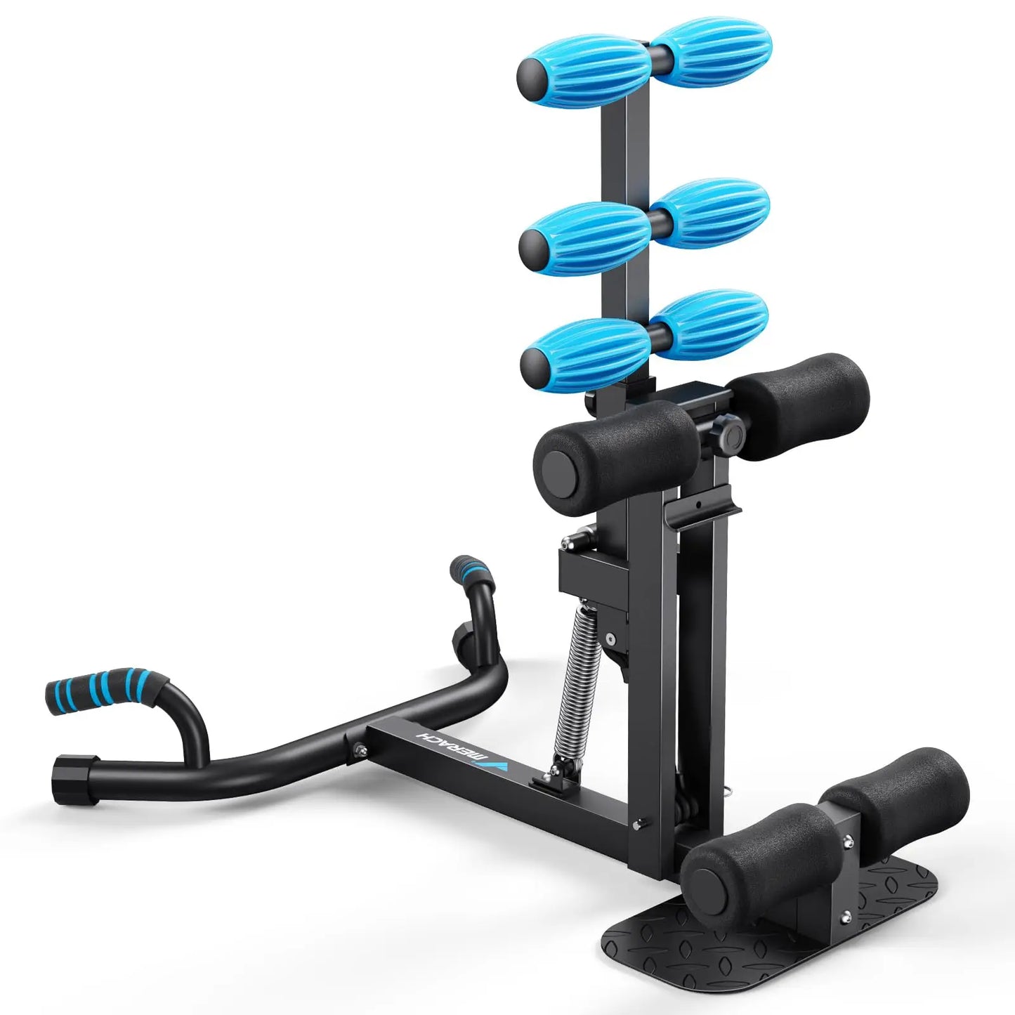 MERACH 2-in-1 Deep Squat & Push-Up Machine | Adjustable Glutes Trainer, 360° Massage Rollers, 300 LBS