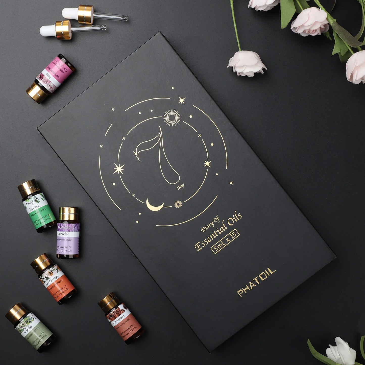 15-Piece Essential Oils Gift Set 5ml Each — Pure Natural Aromatherapy | StriveRiseFit