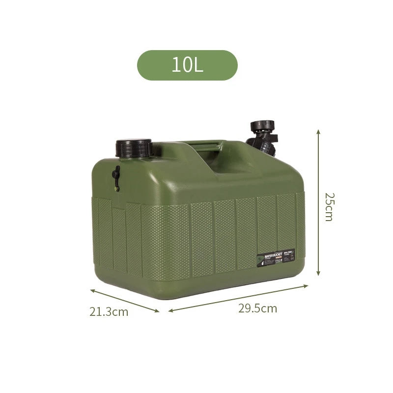Desert Fox Military Water Tank with Spigot | Food-Grade PE, 10L–25L, Camping & Emergency Prep