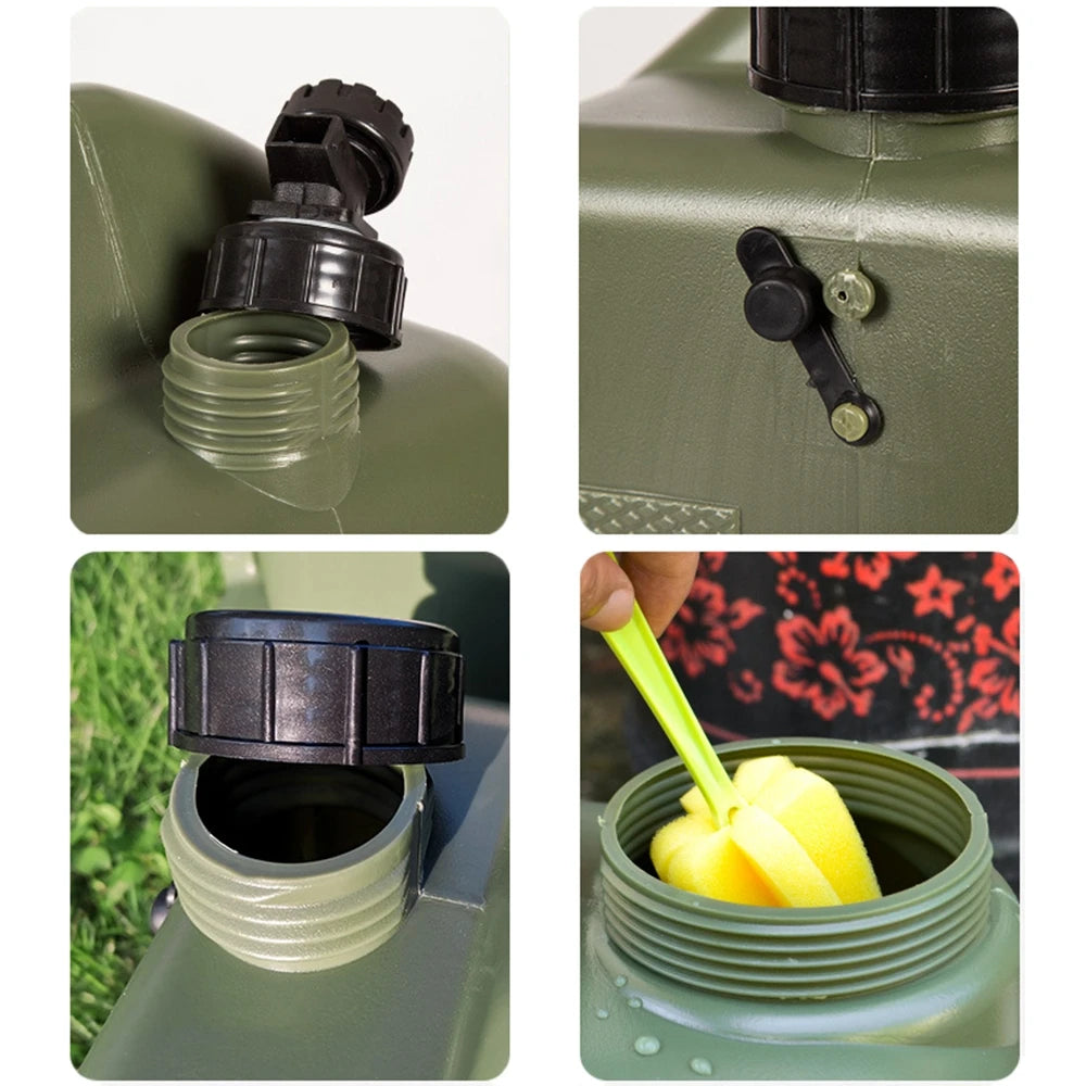 Desert Fox Military Water Tank with Spigot | Food-Grade PE, 10L–25L, Camping & Emergency Prep