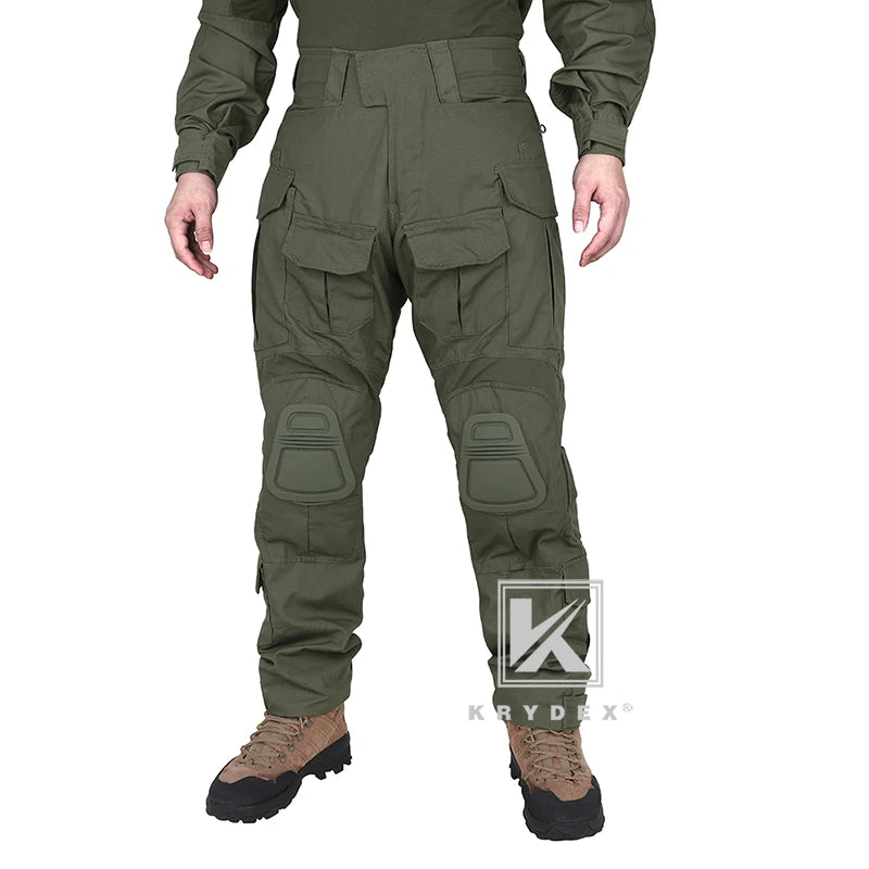 KRYDEX Tactical Combat Pants - Ranger Green Military Trousers with Knee Pads | StriveRiseFit